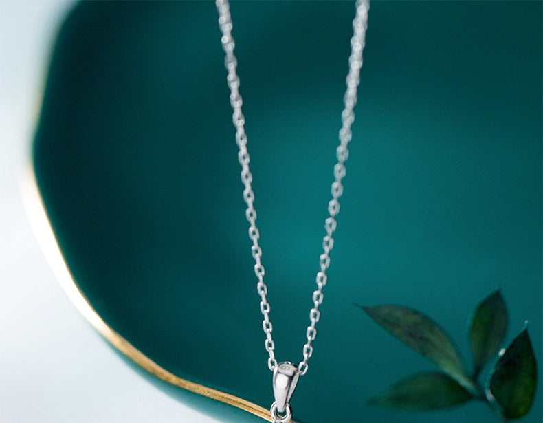 S925 Silver Simple Full Diamond Cross Necklace