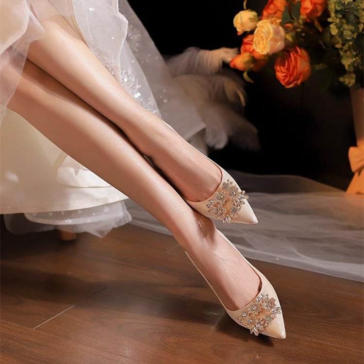 Pointed High Heels Women's Stiletto Wedding Shoes