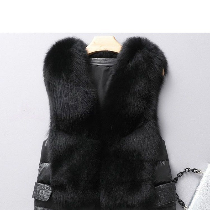 Winter Short Down Jacket Women's Imitation Fox Fur