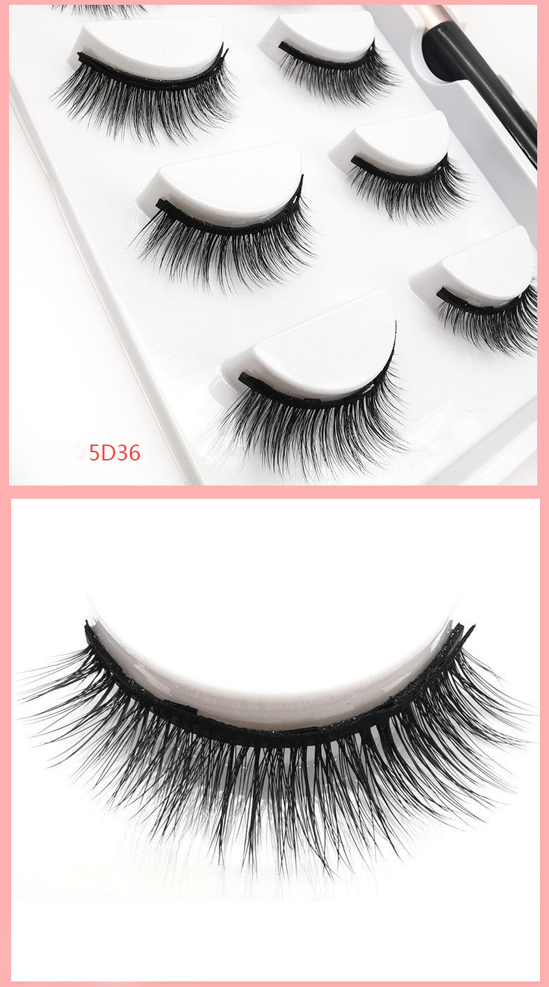 Natural 5 Pairs Magnet Eyelash Set