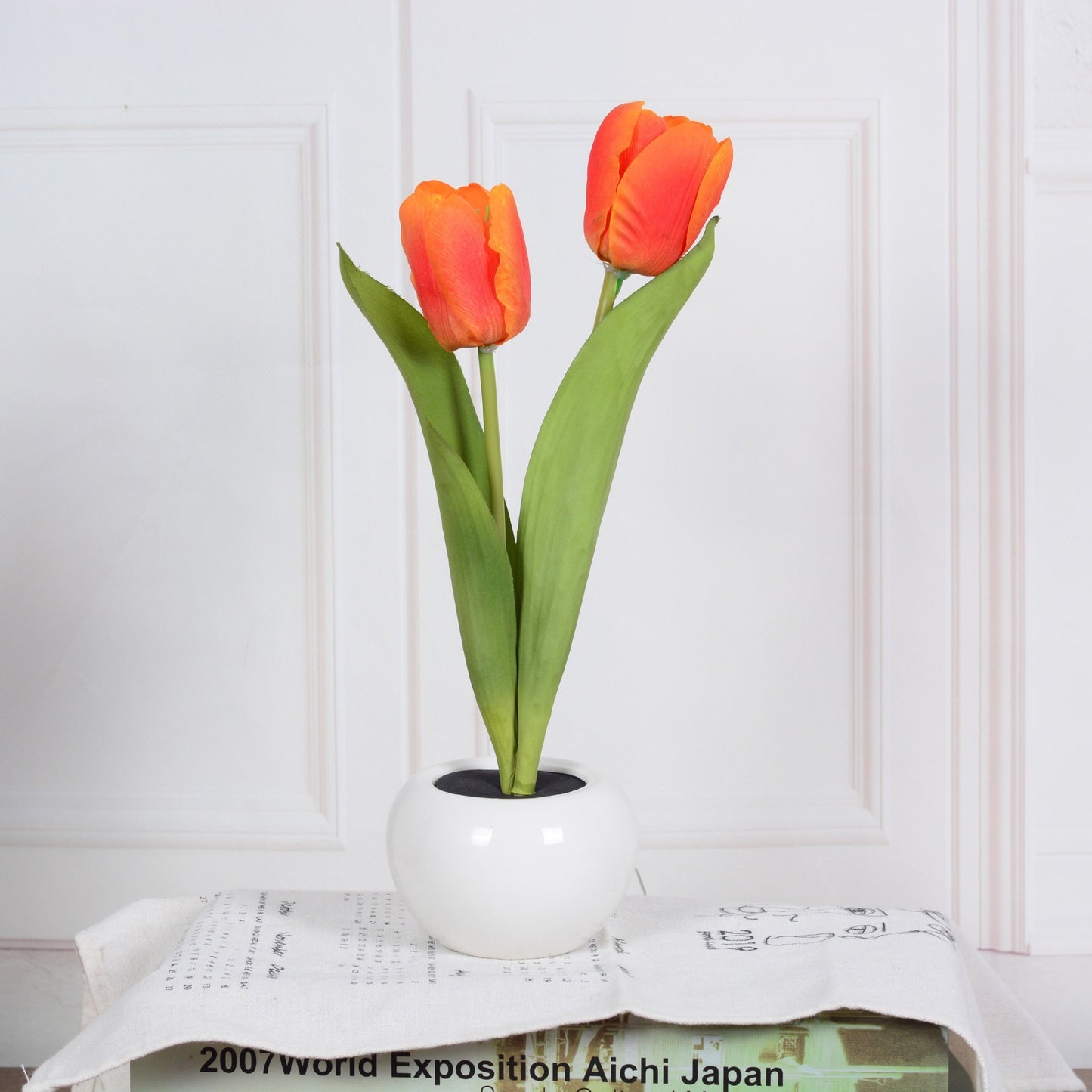 LED Tulip Flower Night Light Artificial Flowerpot