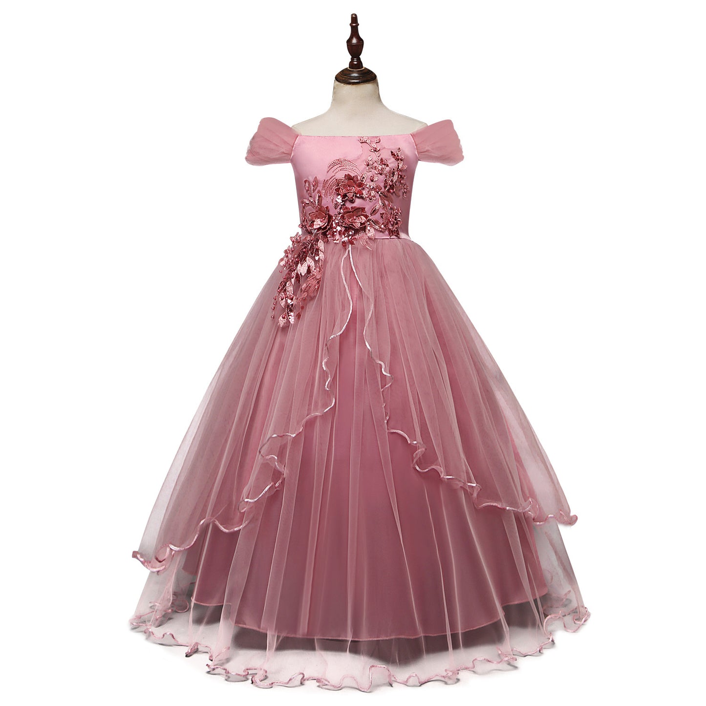 One-shoulder Princess Flower Dress Costume