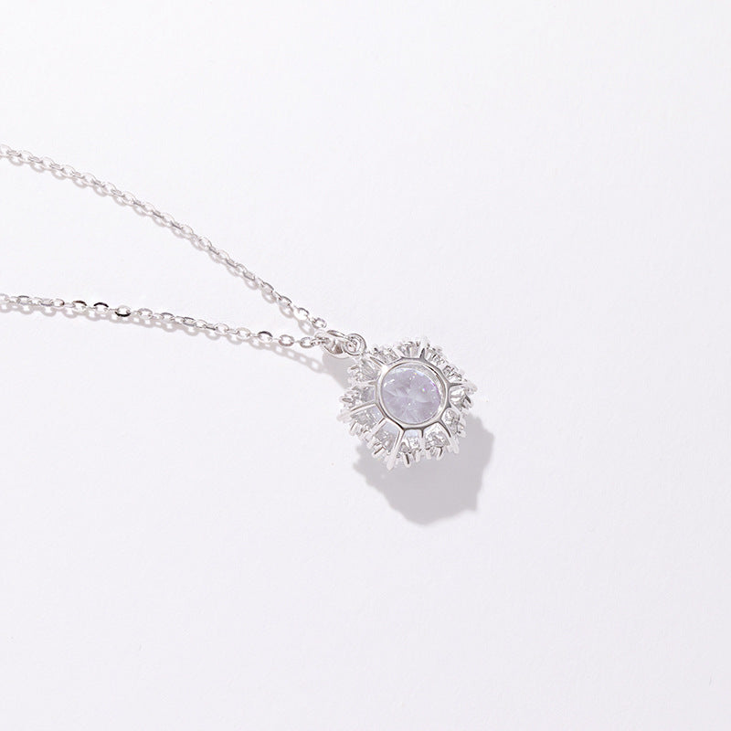 Snowflake S925 Sterling Silver Necklace For Women