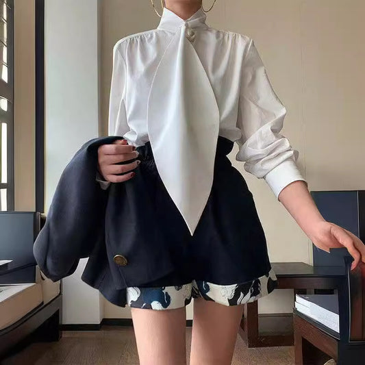 Women's Long Sleeve Loose Lapels  Shirt