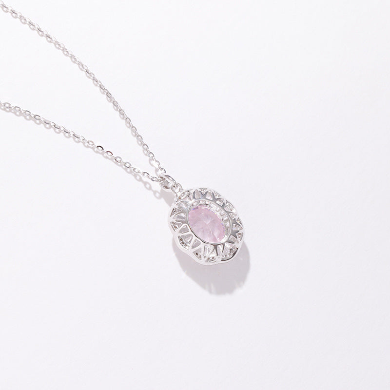 S925 Sterling Silver Ice Flower Zirconium Necklace