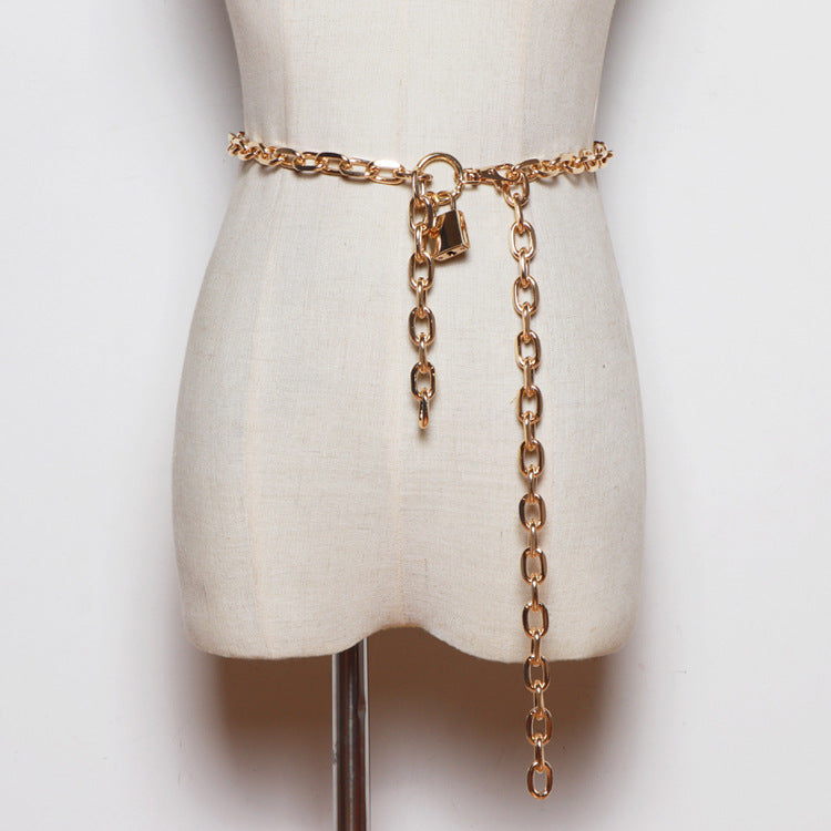 All-match Iron Chain Belt Hip-hop Personality Decoration With Skirt