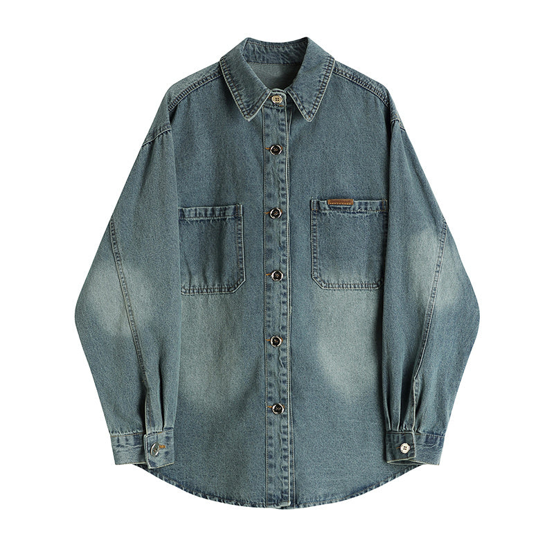 Long-sleeved Denim Shirt  For Women