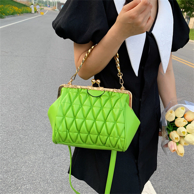 Textured Pleated New Fashionable Shoulder Messenger Bag