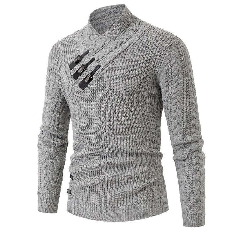 Men's Long-sleeved Knitted Sweater