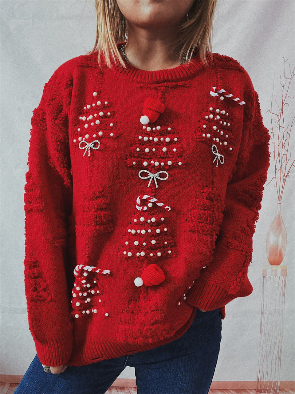 Handmade New Year Holiday Sweater Pullover