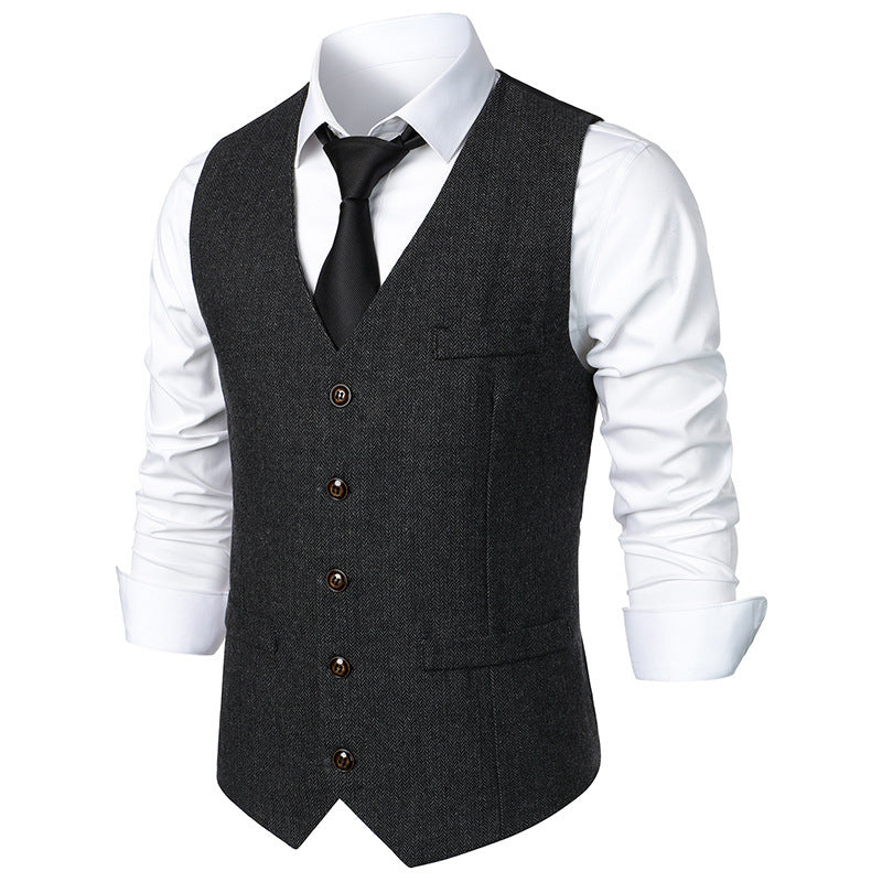 Men's British Style Vintage Suit Vest