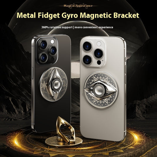 Rotating Fastened Ring Cool Fingertip Gyro Magnetic Bracket