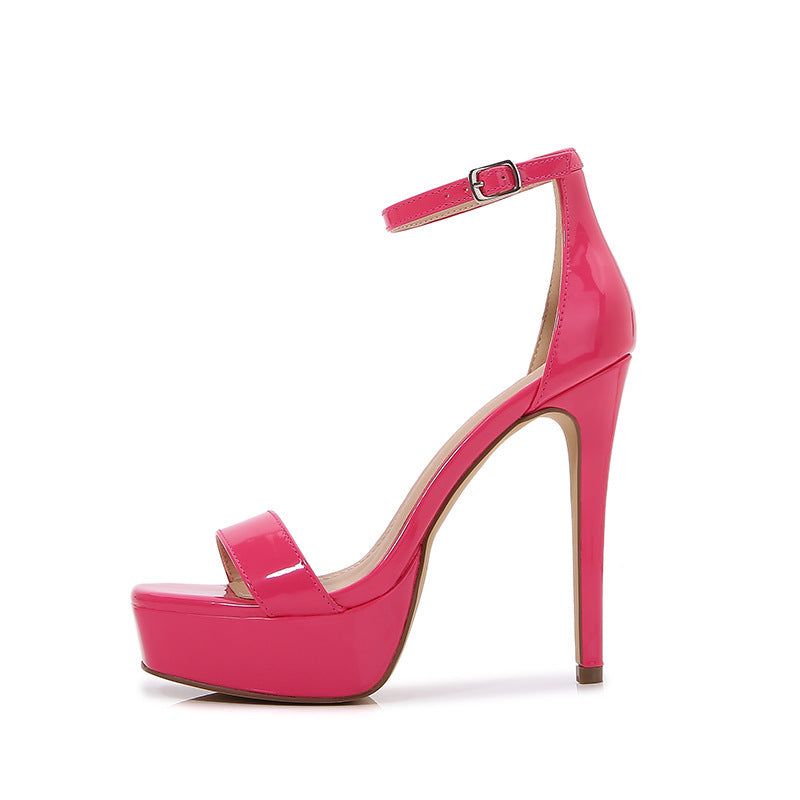 Square Toe Stiletto Heel High Heel Shoes With Bag Heel Fashion Sandals