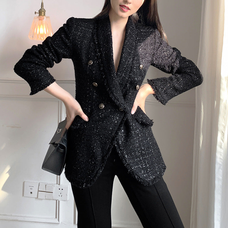 Short Tweed Women's Suit Jacket