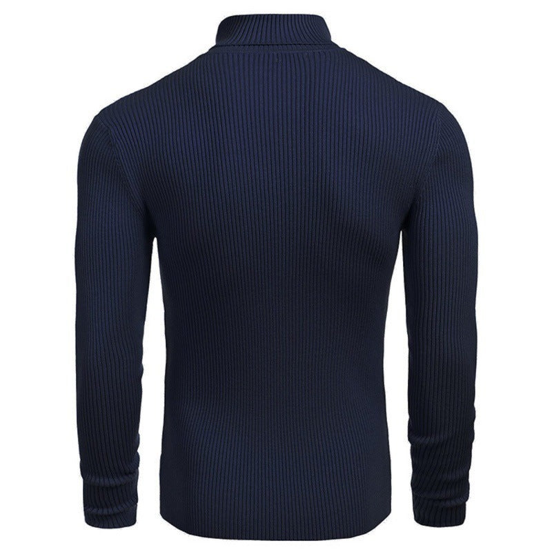 Men's Slim-fit Turtleneck Long-sleeved Sweater