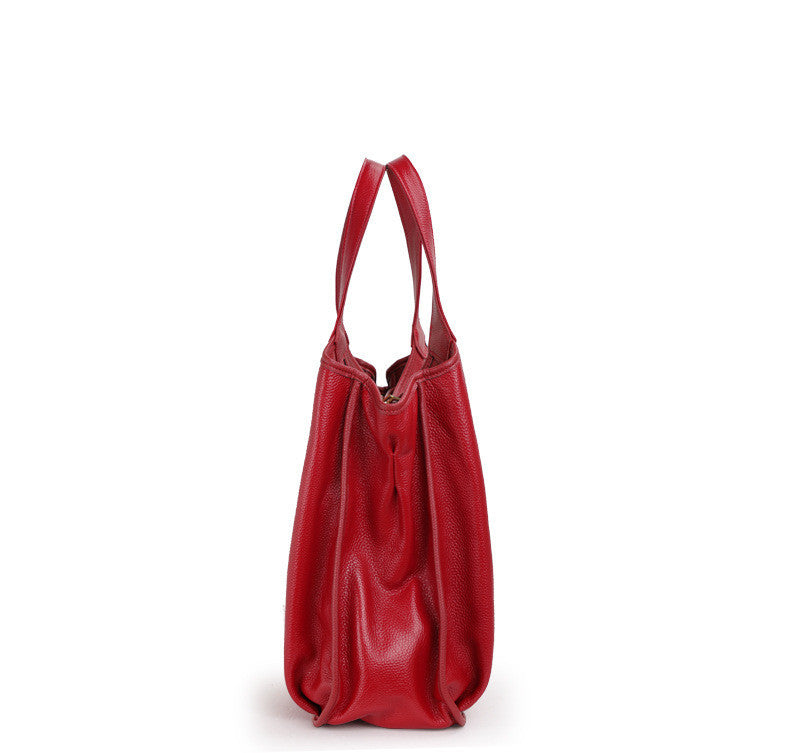 Large Capacity Soft Leather Top Layer Cowhide Shoulder Bag