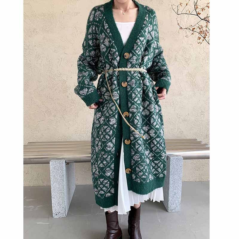 Women's Loose Coat Autumn Lazy Style Knitted Cardigan