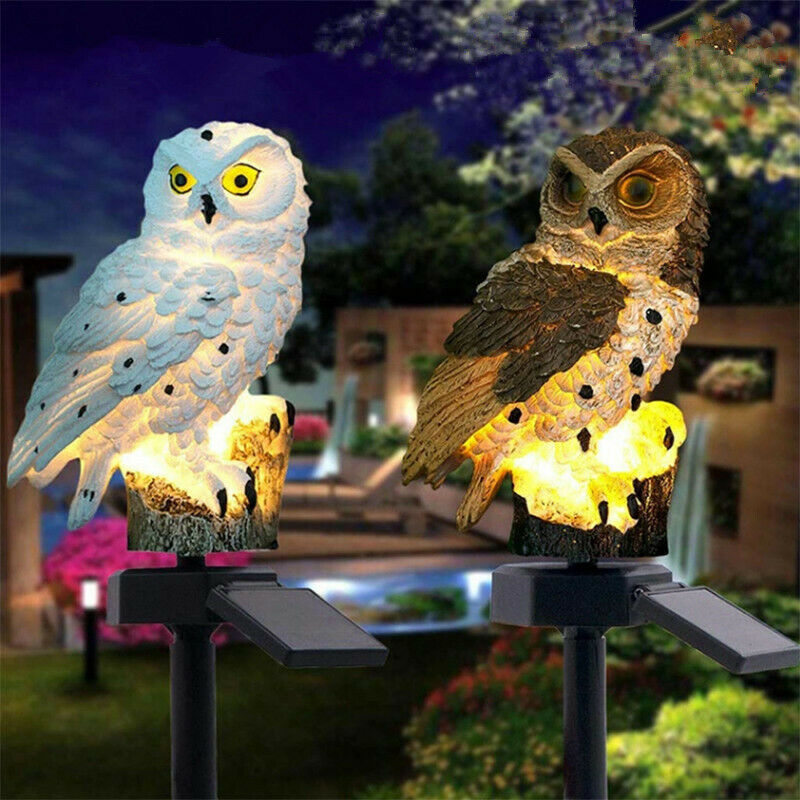 Solar Power LED Owl Parrot Lawn Light Outdoor