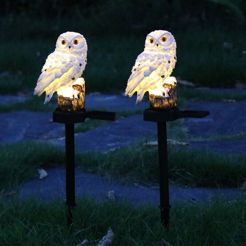 Solar Power LED Owl Parrot Lawn Light Outdoor