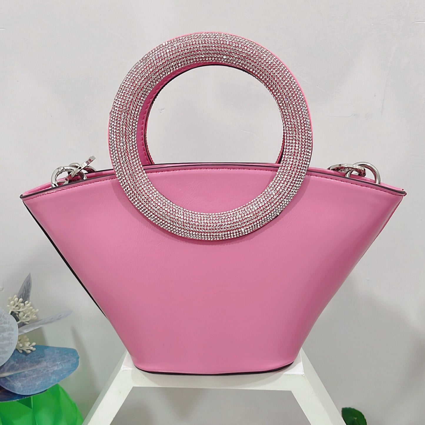 Diamond Round Handle Portable  Bag