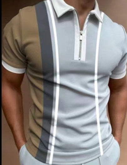 Striped Printed Men's POLO Shirt