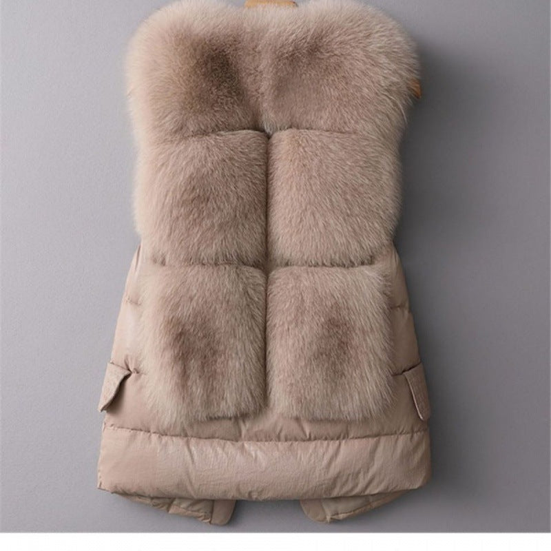 Winter Short Down Jacket Women's Imitation Fox Fur