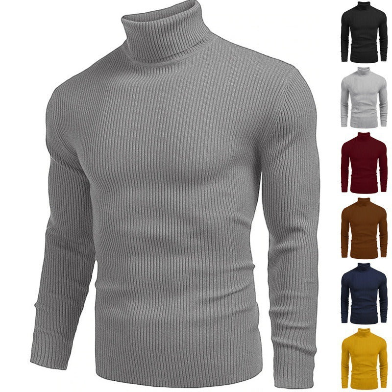 Men's Slim-fit Turtleneck Long-sleeved Sweater