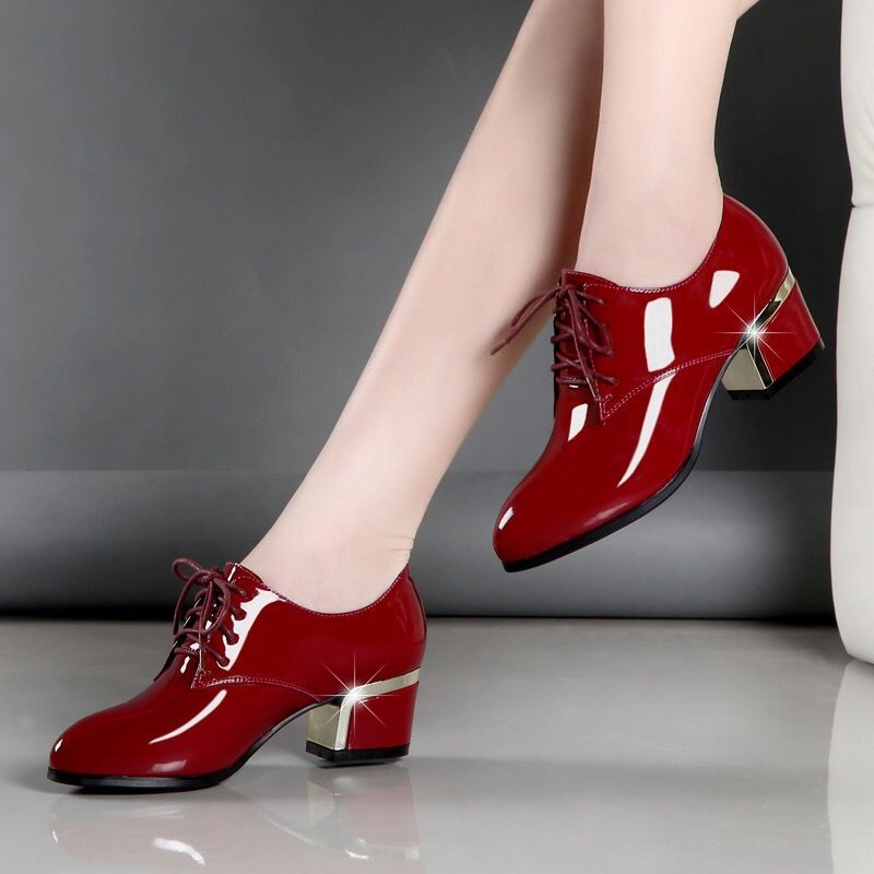 Women's All-matching Chunky Heel Low-cut High Heels