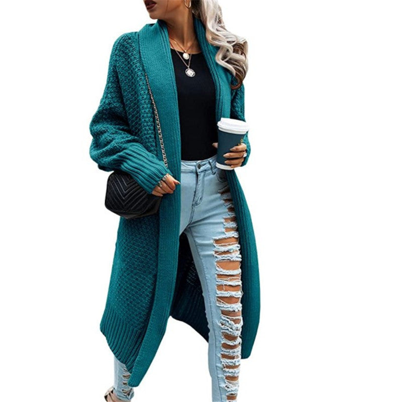 New Fashion Long Cardigan Bat Sleeve Sweater Coat Women