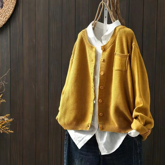 Women's Knitted Retro Loose Casual Sweater