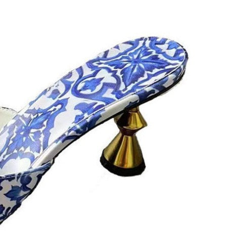 Women's Fashion Runway  Open Toe Printed High Heels