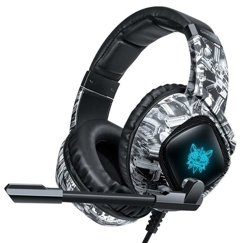 Camouflage Color Head-mounted RGB Computer Wired Bass Gaming Headset For E-sports