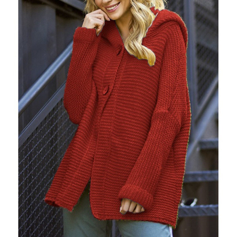 Women's Solid Color Knitted Cardigan