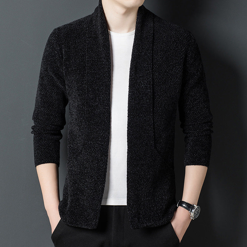 Men's Long-sleeved Lapel Casual Sweater