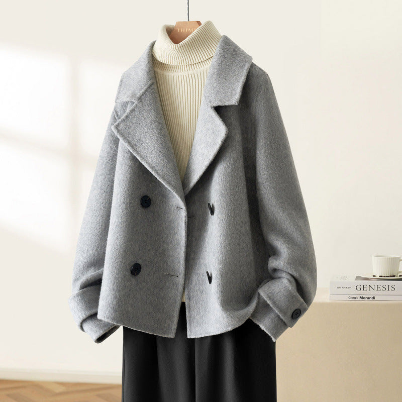 Hepburn Style Woolen  Coat