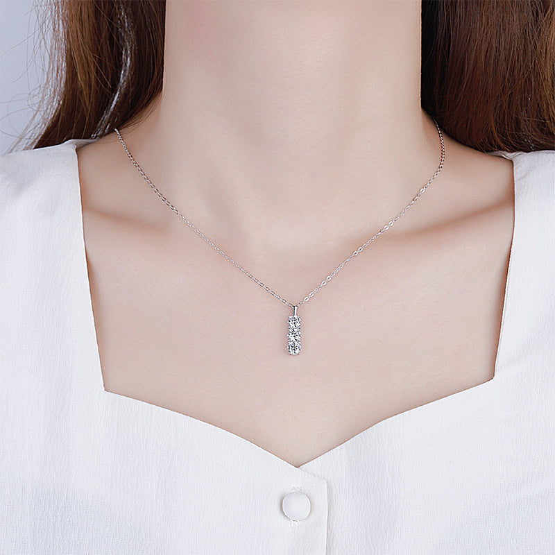 Moissanite Full Diamond Necklace Women's Simple