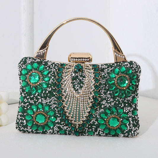 Metal Handheld Handmade Diamond Inlaid Dinner Bag