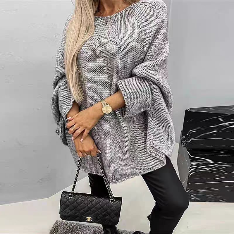 Oversized Knitted Shawl Sweater Tops For Women