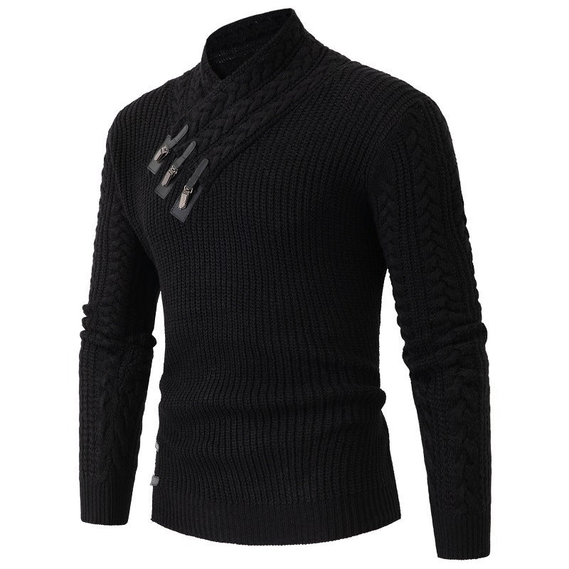 Men's Long-sleeved Knitted Sweater