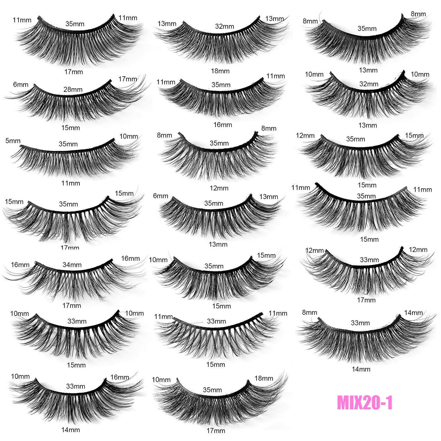 Mixed Natural Thick Simulation Chemical Fiber Long Eyelash