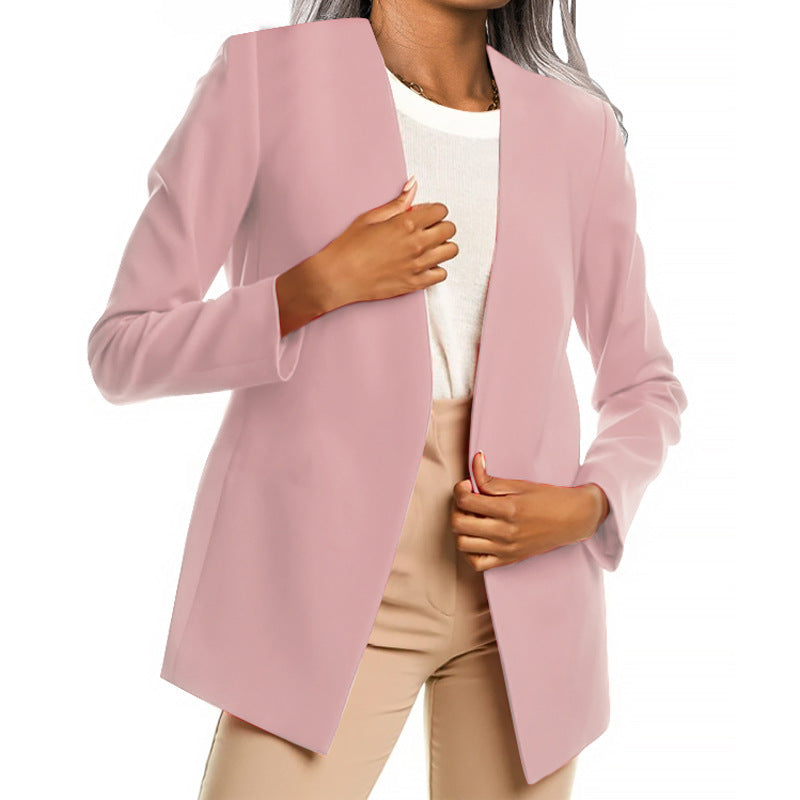 Cardigan Suit Professional Temperament Solid Color Jacket