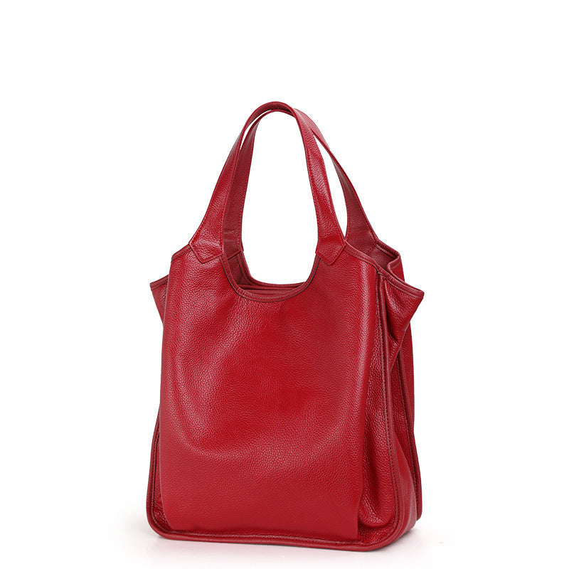 Large Capacity Soft Leather Top Layer Cowhide Shoulder Bag