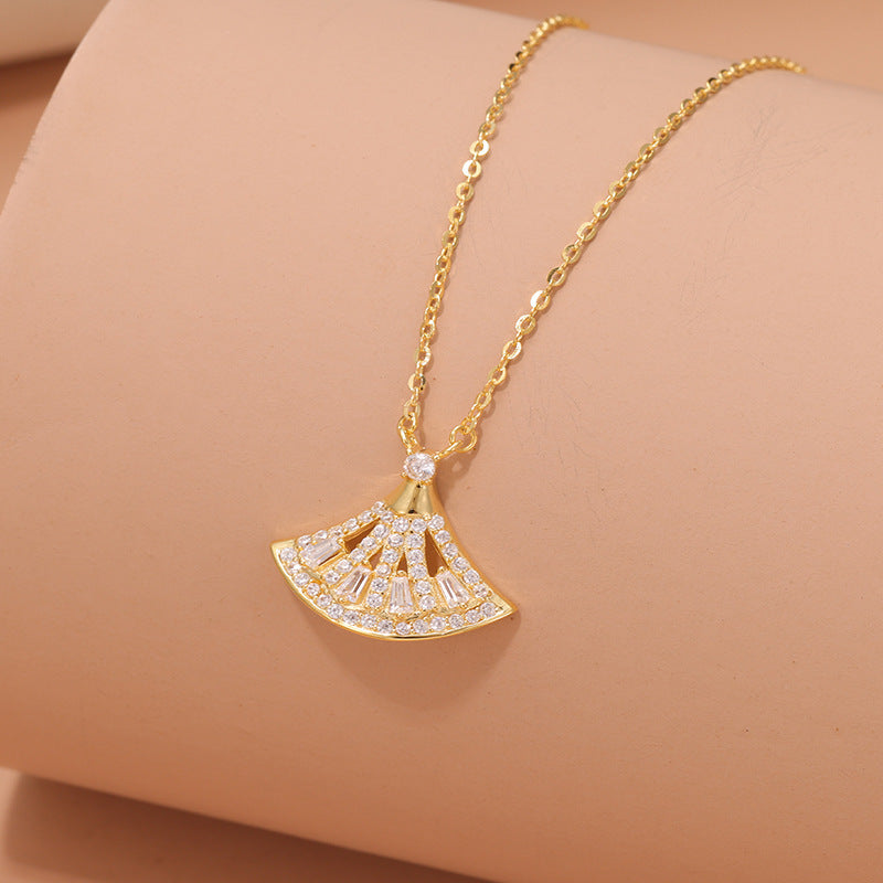 925 Sterling Silver Skirt Necklace Female Summer Light Luxury