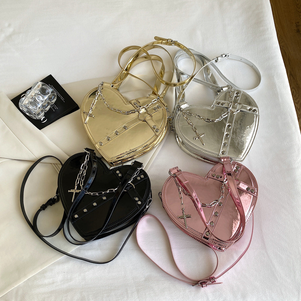 Chain Heart-shaped Bags Large Capacity Love Shoulder Bag