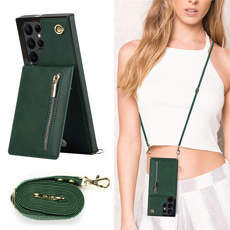 Fashion Slant Across The Zipper Phone Case Protective Cover