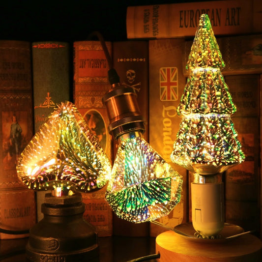 3D Fireworks Decorative Light Bulb Christmas Lights