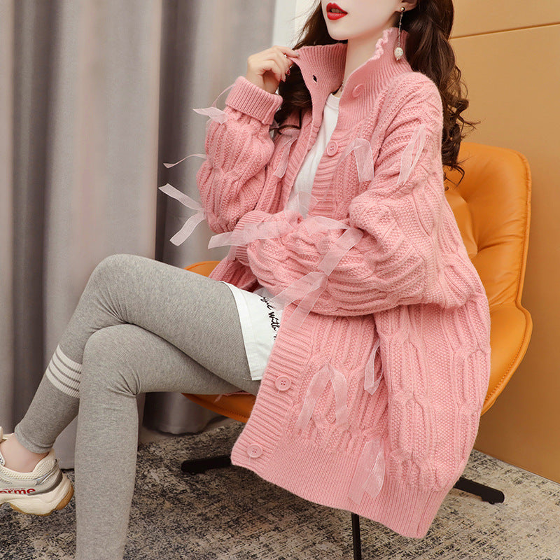 Sweater Cardigan Women Outer Wear Fashionable And Loose