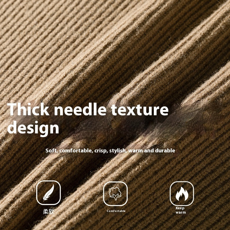 Thick Needle Heavy Texture Cardigan Sweater