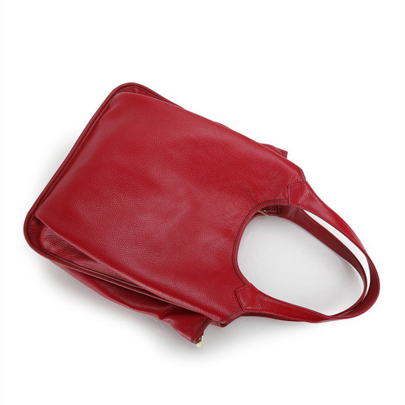 Large Capacity Soft Leather Top Layer Cowhide Shoulder Bag