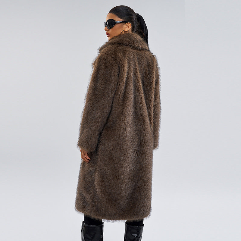 Fox Fur Extended Overcoat Coat